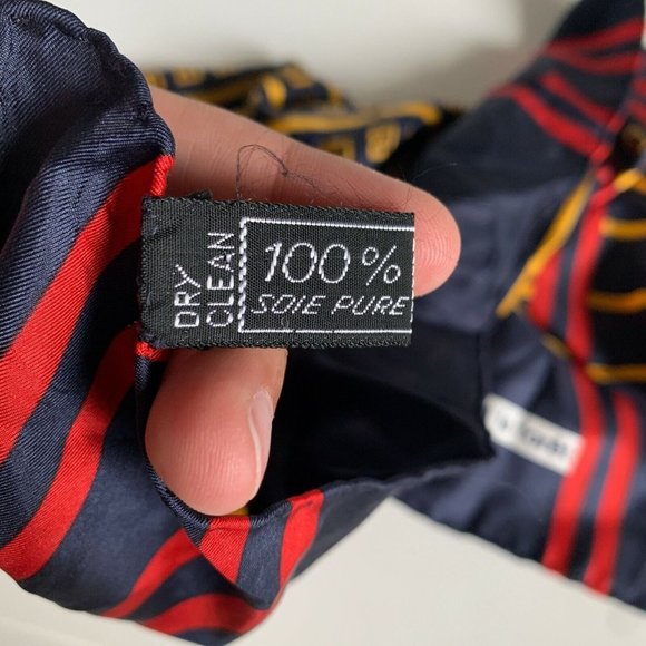 Daniel La Foret 100% Silk Scarf Neck Purse Hair Square Multicolor Hand Rolled - Picture 4 of 7